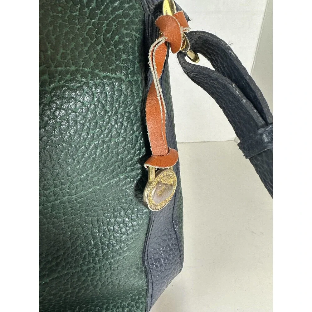 Vtg Dooney & Bourke Teton Tri-Color Drawstring Bucket Bag All Weather Leather - Picture 12 of 15